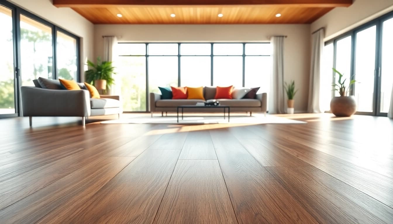 Discover discount vinyl flooring in a modern home living room with natural light and inviting decor.