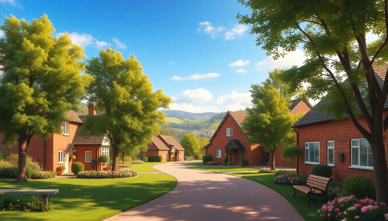 Explore the picturesque scenery of Claygate village with charming homes and serene nature.