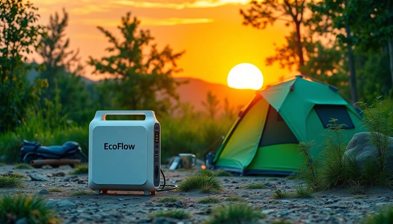 Engaging EcoFlow power stations enhancing outdoor adventures with sustainable energy solutions.