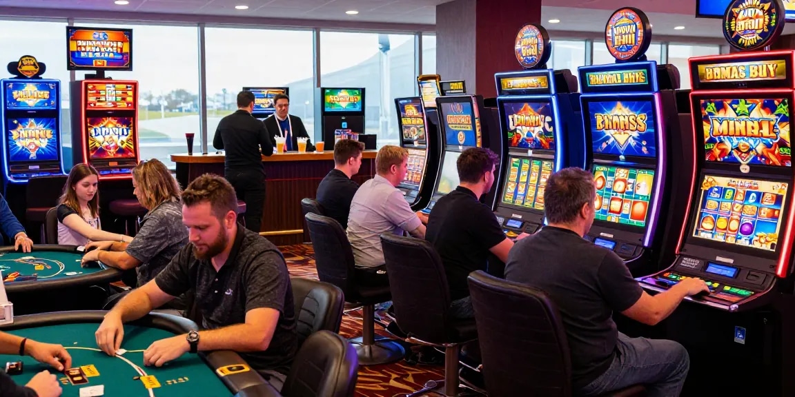 Engaged players experiencing the excitement of non UK casinos with vibrant games and dynamic interaction.
