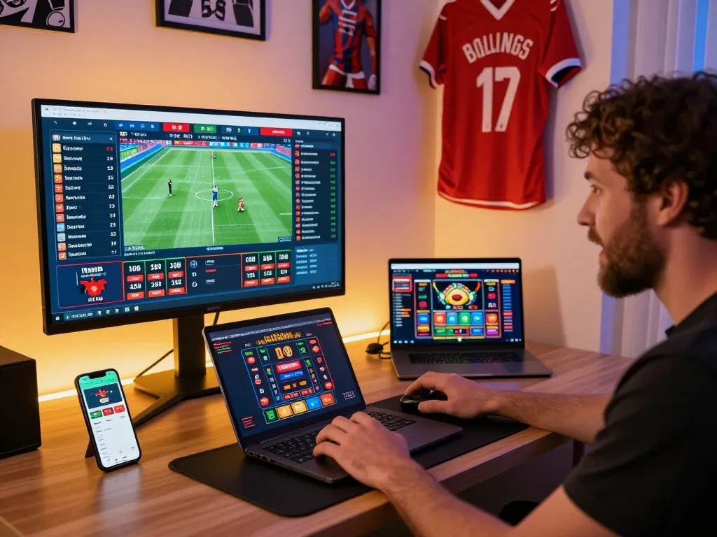 Engaging in live sports betting at home using g28 app on mobile device