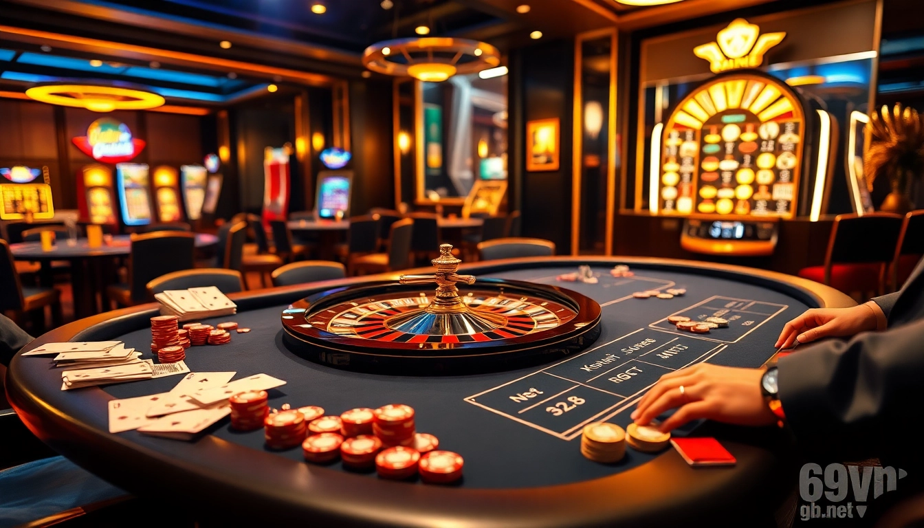 Experience thrilling gameplay at 69vn.gb.net with a luxurious casino ambiance and vibrant poker action.