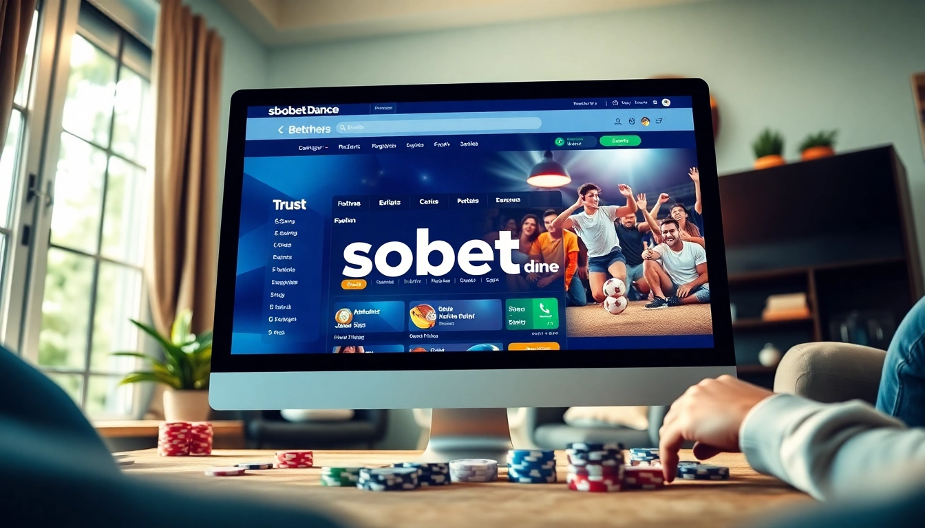 Engaging online betting scene showcasing sbobet.dance with dynamic gaming elements.