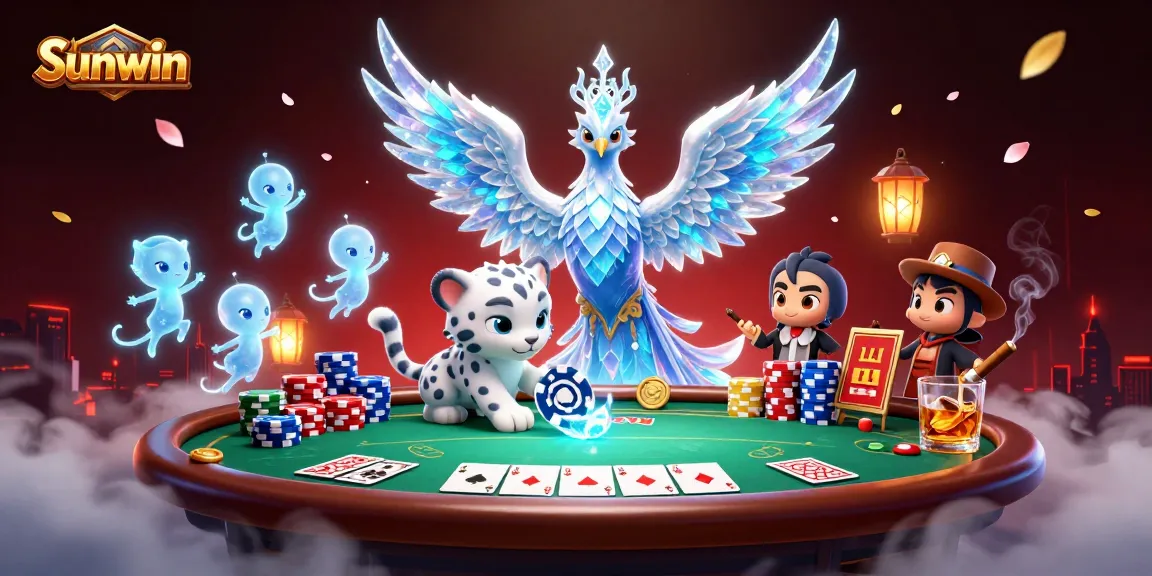 Engage in thrilling gameplay at Sunwin with vibrant characters and dazzling casino elements.