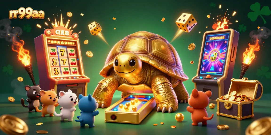 Experience exhilarating gameplay at rr99aa with a vibrant 3D casino illustration featuring jackpots and exciting characters.
