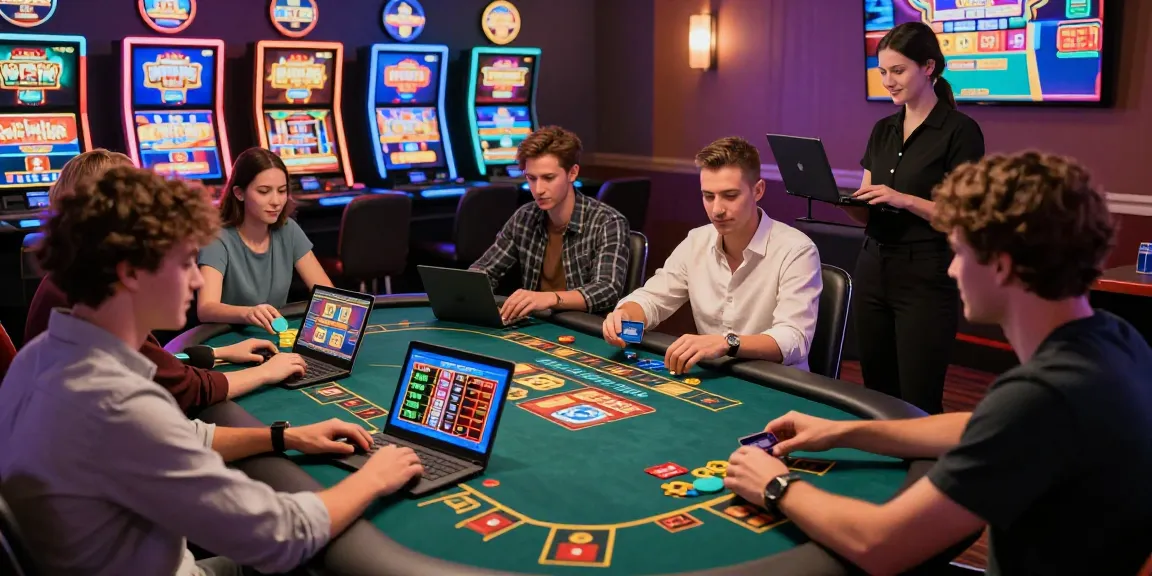 Players engaging with engaging games at casinos that accept credit cards, showcasing diversity and an exciting atmosphere.